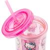 Silver Buffalo Sanrio Hello Kitty Zodiac Signs Iridescent Double Walled Tritan Water Bottle, 18 Ounces(Hello Kitty Expressions)