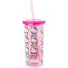 Silver Buffalo Sanrio Hello Kitty Zodiac Signs Iridescent Double Walled Tritan Water Bottle, 18 Ounces(Hello Kitty Expressions)