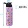 Silver Buffalo Sanrio Hello Kitty Zodiac Signs Iridescent Double Walled Tritan Water Bottle, 18 Ounces(Hello Kitty Pineapples and Lemonade)