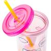 Silver Buffalo Sanrio Hello Kitty Zodiac Signs Iridescent Double Walled Tritan Water Bottle, 18 Ounces(Hello Kitty Spring and Summer)