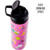 Silver Buffalo Sanrio Hello Kitty Zodiac Signs Iridescent Double Walled Tritan Water Bottle, 18 Ounces(Hello Kitty and Friends Tropical)