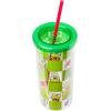 Silver Buffalo Sanrio Hello Kitty Zodiac Signs Iridescent Double Walled Tritan Water Bottle, 18 Ounces(Keroppi Checkered)