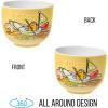 Silver Buffalo Sanrio Hello Kitty and Friends Badtz-Maru Poses Yellow Stripe Ceramic Ramen Noodle Rice Bowl with Chopsticks, Microwave Safe, 20 Ounces(Gudetama Sailing in Ramen)