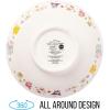 Silver Buffalo Sanrio Hello Kitty and Friends Badtz-Maru Poses Yellow Stripe Ceramic Ramen Noodle Rice Bowl with Chopsticks, Microwave Safe, 20 Ounces(Hello Kitty and Friends (Big))