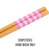 Silver Buffalo Sanrio Hello Kitty and Friends Badtz-Maru Poses Yellow Stripe Ceramic Ramen Noodle Rice Bowl with Chopsticks, Microwave Safe, 20 Ounces(Keroppi Green Stripes)