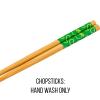 Silver Buffalo Sanrio Hello Kitty and Friends Badtz-Maru Poses Yellow Stripe Ceramic Ramen Noodle Rice Bowl with Chopsticks, Microwave Safe, 20 Ounces(Keroppi Polaroids)