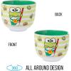 Silver Buffalo Sanrio Hello Kitty and Friends Badtz-Maru Poses Yellow Stripe Ceramic Ramen Noodle Rice Bowl with Chopsticks, Microwave Safe, 20 Ounces(Keroppi Foodie Icons)