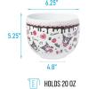 Silver Buffalo Sanrio Hello Kitty and Friends Badtz-Maru Poses Yellow Stripe Ceramic Ramen Noodle Rice Bowl with Chopsticks, Microwave Safe, 20 Ounces(Kuromi Chocolate and Cherry)