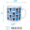 Silver Buffalo Sanrio Hello Kitty and Friends Chococat Checkered Pattern Ceramic Camper Mug, 20 Ounces(Chococat Checkered Pattern)