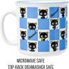 Silver Buffalo Sanrio Hello Kitty and Friends Chococat Checkered Pattern Ceramic Camper Mug, 20 Ounces(Chococat Checkered Pattern)
