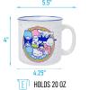 Silver Buffalo Sanrio Hello Kitty and Friends Chococat Checkered Pattern Ceramic Camper Mug, 20 Ounces(Hello Kitty and Friends)