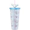 Silver Buffalo Sanrio Hello Kitty and Friends Cinnamoroll Plastic Cold Cup with Lid and Straw Topper, 24 Ounces