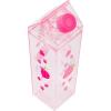 Silver Buffalo Sanrio Hello Kitty and Friends Featuring Cinnamoroll and Strawberries Plastic Pink Milk Carton Pitcher Bottle, 16.2 Ounces(Cinnamoroll Strawberry)