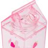 Silver Buffalo Sanrio Hello Kitty and Friends Featuring Cinnamoroll and Strawberries Plastic Pink Milk Carton Pitcher Bottle, 16.2 Ounces(Cinnamoroll Strawberry)