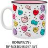Silver Buffalo Sanrio Hello Kitty and Friends Gudetama Lazy Egg Sailing Ceramic Camper Mug, 20 Ounces(Hello Kitty Candy Hearts)