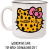 Silver Buffalo Sanrio Hello Kitty and Friends Gudetama Lazy Egg Sailing Ceramic Camper Mug, 20 Ounces(Hello Kitty Cheetah)