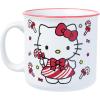 Silver Buffalo Sanrio Hello Kitty and Friends Gudetama Lazy Egg Sailing Ceramic Camper Mug, 20 Ounces(Hello Kitty Christmas Candy Canes)