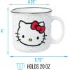Silver Buffalo Sanrio Hello Kitty and Friends Gudetama Lazy Egg Sailing Ceramic Camper Mug, 20 Ounces(Hello Kitty Glitter Bow)