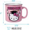 Silver Buffalo Sanrio Hello Kitty and Friends Gudetama Lazy Egg Sailing Ceramic Camper Mug, 20 Ounces(Hello Kitty Graduation)