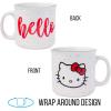 Silver Buffalo Sanrio Hello Kitty and Friends Gudetama Lazy Egg Sailing Ceramic Camper Mug, 20 Ounces(Hello Kitty Hello)
