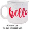 Silver Buffalo Sanrio Hello Kitty and Friends Gudetama Lazy Egg Sailing Ceramic Camper Mug, 20 Ounces(Hello Kitty Hello)