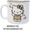 Silver Buffalo Sanrio Hello Kitty and Friends Gudetama Lazy Egg Sailing Ceramic Camper Mug, 20 Ounces(Hello Kitty Leopard Outfit)