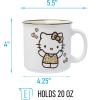 Silver Buffalo Sanrio Hello Kitty and Friends Gudetama Lazy Egg Sailing Ceramic Camper Mug, 20 Ounces(Hello Kitty Leopard Outfit)