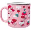 Silver Buffalo Sanrio Hello Kitty and Friends Gudetama Lazy Egg Sailing Ceramic Camper Mug, 20 Ounces(Hello Kitty Love is in the Air Heart Balloons)