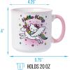 Silver Buffalo Sanrio Hello Kitty and Friends Gudetama Lazy Egg Sailing Ceramic Camper Mug, 20 Ounces(Hello Kitty Riding on a Unicorn)