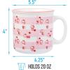 Silver Buffalo Sanrio Hello Kitty and Friends Gudetama Lazy Egg Sailing Ceramic Camper Mug, 20 Ounces(Hello Kitty Strawberry Milk)