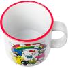 Silver Buffalo Sanrio Hello Kitty and Friends Gudetama Lazy Egg Sailing Ceramic Camper Mug, 20 Ounces(Kitty and Friends Rainbow Glitter)