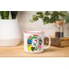 Silver Buffalo Sanrio Hello Kitty and Friends Gudetama Lazy Egg Sailing Ceramic Camper Mug, 20 Ounces(Kitty and Friends Rainbow Glitter)