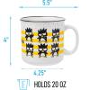 Silver Buffalo Sanrio Hello Kitty and Friends Kuromi Cherries and Black Hearts Ceramic Camper Mug, 20 Ounces(Badtz-Maru)