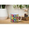Silver Buffalo Sanrio Hello Kitty and Friends Kuromi Cherries and Black Hearts Ceramic Camper Mug, 20 Ounces(Keroppi Grid)
