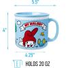 Silver Buffalo Sanrio Hello Kitty and Friends Kuromi Cherries and Black Hearts Ceramic Camper Mug, 20 Ounces(My Melody and Flat)
