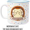 Silver Buffalo Sanrio Hello Kitty and Friends Kuromi Cherries and Black Hearts Ceramic Camper Mug, 20 Ounces(Pompompurin)