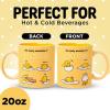 Silver Buffalo Sanrio The Many Emotions of Gudetama Lazy Egg Ceramic Mug, 20 Ounces(Gudetama Many Emotions)