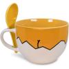 Silver Buffalo Sanrio The Many Emotions of Gudetama Lazy Egg Ceramic Mug, 20 Ounces(Sanrio Gudetama Close Up Boxed)