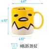 Silver Buffalo Sanrio The Many Emotions of Gudetama Lazy Egg Ceramic Mug, 20 Ounces(Sanrio Gudetama Face)