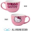 Silver Buffalo Sanrio’s Hello Kitty Face and Polka Dots Ceramic Soup Mug, 24-Ounces