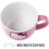 Silver Buffalo Sanrio’s Hello Kitty Face and Polka Dots Ceramic Soup Mug, 24-Ounces