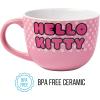 Silver Buffalo Sanrio’s Hello Kitty Face and Polka Dots Ceramic Soup Mug, 24-Ounces