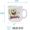 Silver Buffalo Spongebob Squarepants I’m Ready Camper Ceramic Mug, 20 Ounces