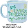 Silver Buffalo Spongebob Squarepants Who Lives in a Pineapple Under the Sea Ceramic Camper Mug, 20 Ounces