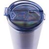 Silver Buffalo Stainless Steel Double Walled Travel Tumbler, 20 Ounces, Blue Silver