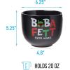 Silver Buffalo Star Wars Boba Fett Ceramic Ramen Noodle Rice Bowl with Chopsticks, Microwave Safe, 20 Ounces(Star Wars Boba Fett)
