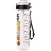 Silver Buffalo Star Wars Cartoon Characters Plastic Water Bottle with Locking Lid and Strap, 33 Ounces