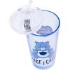 Silver Buffalo Star Wars Featuring Luke Skywalker, Princess Leia, Hans Solo, Chewbacca, Darth Vader, Stormtrooper, Boba Fett, and Death Star Pint Glass with Lid and Glass Straw, 16 Ounces(Care Bears : Grumpy Bear)