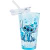 Silver Buffalo Star Wars Featuring Luke Skywalker, Princess Leia, Hans Solo, Chewbacca, Darth Vader, Stormtrooper, Boba Fett, and Death Star Pint Glass with Lid and Glass Straw, 16 Ounces(Lilo and Stitch)