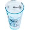 Silver Buffalo Star Wars Featuring Luke Skywalker, Princess Leia, Hans Solo, Chewbacca, Darth Vader, Stormtrooper, Boba Fett, and Death Star Pint Glass with Lid and Glass Straw, 16 Ounces(Lilo and Stitch)